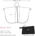 Rain Poncho Jacket Coat Hooded Zipper Style - Image 4