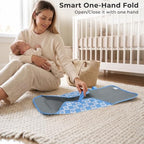 Portable Changing Pad (Blue Checkers&Flowers)