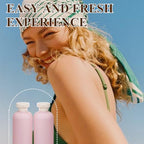 6.7oz 4Pcs Plastic Refillable Travel Shampoo & Conditioner Bottles With Flip Cap (Pink / 6.7oz)