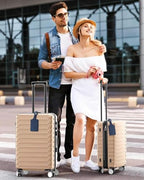 Leather Luggage Tags for Suitcases (Blue / 4 Pack)