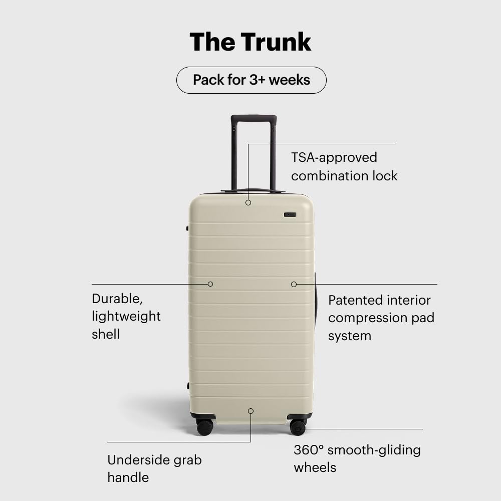 Trunk Checked Luggage (Salt White Matte)