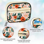 Weekly Travel Pill Organizer Cute Pill Case with 7 Day Pill Box (1 Case + 1 Box / A. Bloom 01)