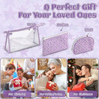 3 Pieces Purple Makeup Bags (3pcs SML)
