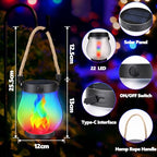 2 Pack Solar Outdoor Lanterns (Multicolor - 2Packs)