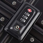 All Aluminum Carry On Luggage with TSA Locks Zipperless Alloy Metal Hard Shell Spinner Suitcase (Black / 20")