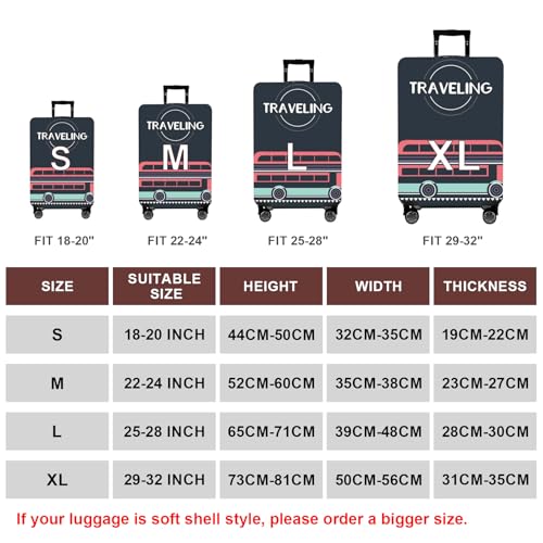 Travel Luggage Cover Suitcase Cover Protector Skins 18 (TRAVELING / XL (for 29--32 inch luggage))