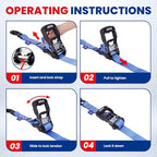 MOCA Heavy Duty Ratchet Straps Tie Down 4 Pack 1.6" x 8 ft (Blue / 8ft)
