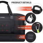 Nylon Duffle Bag for Men 50L with Toiletry Bag Sets Overnight Bag (Black)