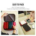 Waterproof Compression Packing Cubes 5 sets (Grey Red / 5-Piece Set)