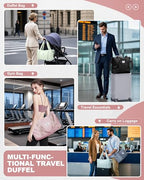 Travel Tote Bags For Women (A113-Pink-Expandable / X-large)
