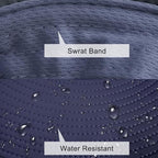 Sun Hats for Men Women Fishing Hat UPF 50+ Breathable Wide Brim Summer UV Protection Hat (1pack-navy Blue)