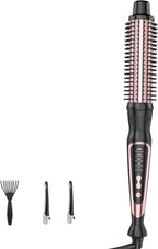 Thermal Brush, Heated Round Brush & Curling Iron with Ceramic Ionic Technology, Hair Tools for Volumizing & Styling, Travel-Friendly Hot Comb with Adjustable Temperature（Rose Gold 1.25 inch）