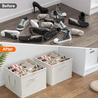 Shoe Storage Organizer for Closet (White)