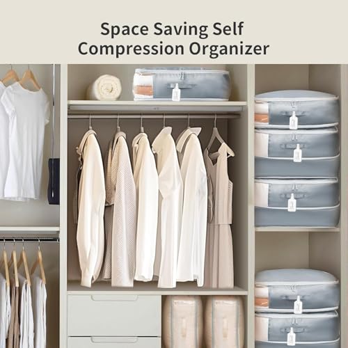 Comforter Storage Bag 6 Pack (Gray / 66L x 6 Pack)