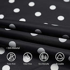 Rain Poncho Jacket Coat Hooded Zipper Style for Women (One Size / Black Dot)