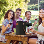 4 Bottle Wine Tote Carrier (Black / 4 Bottle-without front pocket)