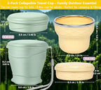 Collapsible Cup for Travel (Gray+Brown)