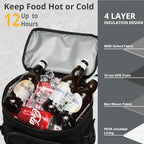 25L Insulated Cooler Backpack Water (Black)