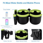 Stroller Cup Holder with Phone Holder (Double Holder-Green)