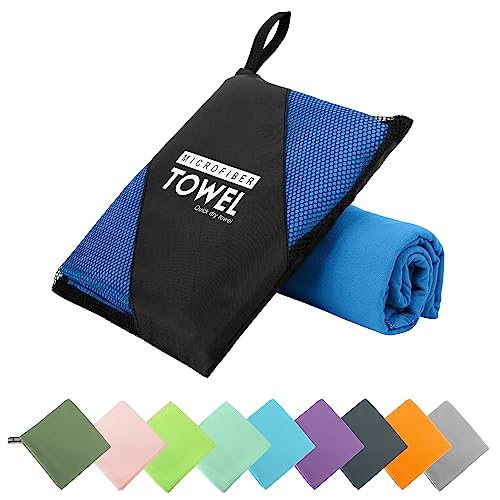 Microfiber Travel Towel (Blue / M:20"×40")