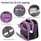 Backpack for Girls Women (Purple / 15.6 Inch)