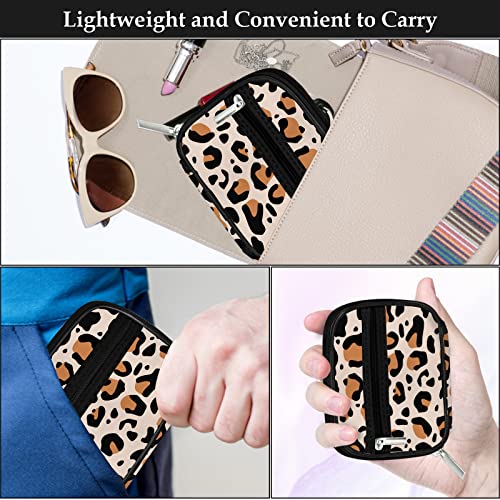 Weekly Travel Pill Organizer Cute Pill Case with 7 Day Pill Box (1 Case + 2 Boxes / B. Brown 02 + Pill Box)