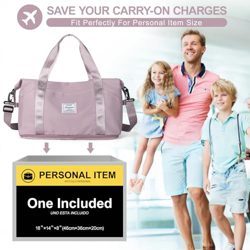 Large Travel Duffle Bag Carry On Weekender Bags for Women Men 18x14x8 Gym (A85-pinkpurple / X-large)
