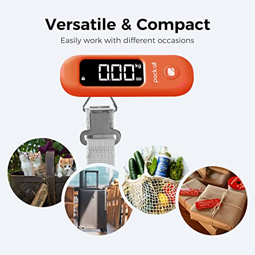 Digital Luggage Scale for Travel (Orange)
