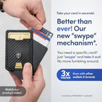Swype Slim Wallet for Men Metal RFID Blocking Mens Wallet Card Case (Standard Carbon)