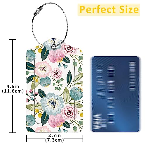 2 Pack Luggage Tag for Suitcase (Lovely Floral)