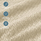 Fleece Blanket Luxury Microplush (Full/Queen / 27 - Chevron Oyster)