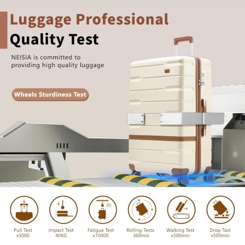 Luggage Sets with TSA Lock Hardside PC+ABS Carry On expandable Suitcase with Spinner Wheels Lightweight Rolling Travel Luggage Sets with YKK (Dark Green(New) / 6 piece sets（14/20/24/28/DB/TB）)