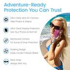 Floating Waterproof Phone Pouch Case Universal for iPhone Android (Pink)