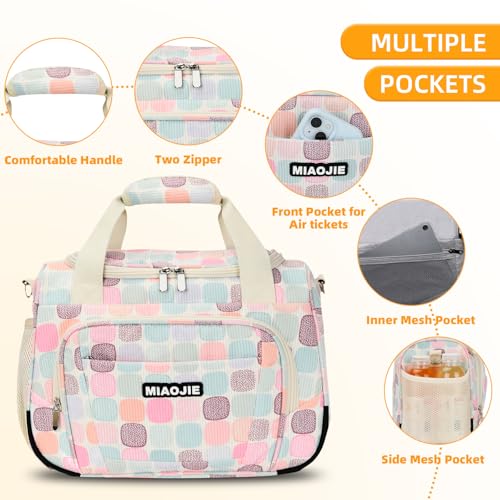 Underseat Carry On Luggage Bag (Corduroy Colorful Plaid / 16IN)