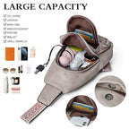 Sling Bag Crossbody Bags for Women Small Cross Body Bag Fanny Packs Chest Sling Purse for Daily Travel Leisure Sport (2-1 Grey)