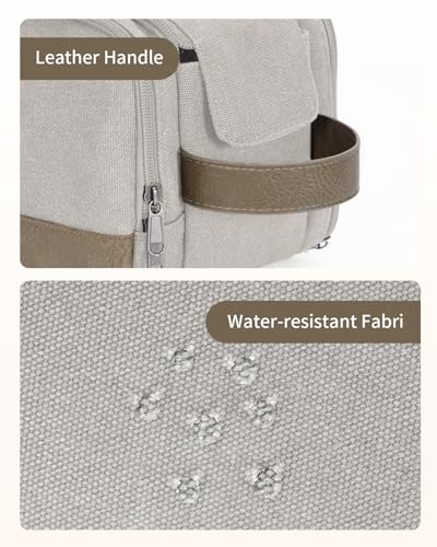 Travel Toiletry Bag for Men (L, Cream Beige / Large)