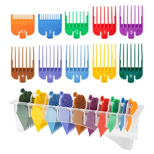 Clipper Guards Set for Most Wahl Clippers with Holder (Multicolor)