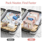 Clear Makeup Bag Travel (3 Pack Pink / TSA Specialist (3-Pack Medium - Soft))