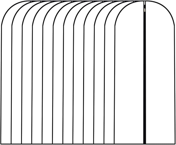 Garment Bags for Hanging Clothes 12 PCS Transparent Dress Bag for Traveling by HomeClean