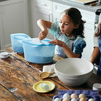 Premium Reusable Silicone Food Storage Bowl (Blue / 8-Cup)