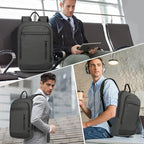 Business Backpack for Men Lightweight Commute Laptop Backpack Anti (17.3" / Classic / Grey)