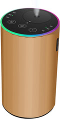 Waterless Essential Oil Diffuser, Battery Powered Mini Scent Air Machine, Aromatherapy Mist Diffuser for Home Room Car Office (Gold)
