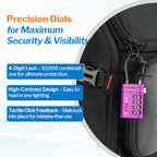 Open Alert TSA Approved Luggage Locks (Purple 2 PK)