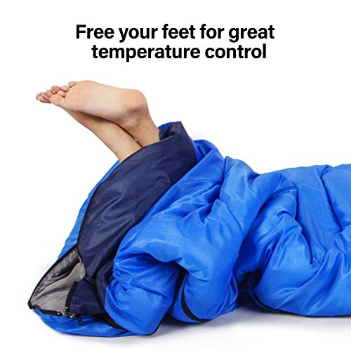 Sleeping Bag with Pillow (Blue / 86.6" x 31.5" Left Zipper)