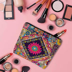 Women Makeup Organizer Bag Mandala Floral (9 x 7.1 inch / Mandala Floral)