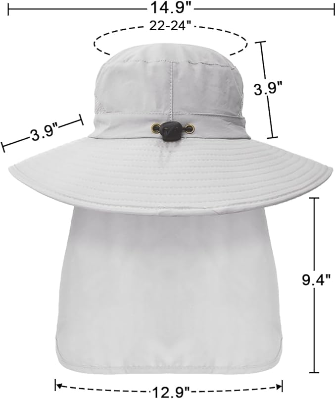 Outdoor Sun Hats with Stowable Neck Flap - Image 5