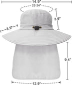 Outdoor Sun Hats with Stowable Neck Flap - Image 5