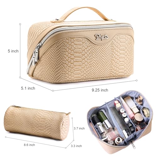 Travel Makeup Bags for Women (05-A-Beige)