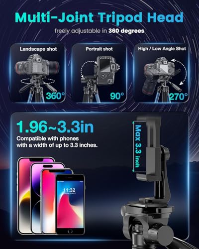 74″ Camera Tripod (74 inch / Navy Blue)
