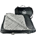 Waterproof 350 GSM Fleece or Sherpa Stadium Blanket (Black/Heather Grey)
